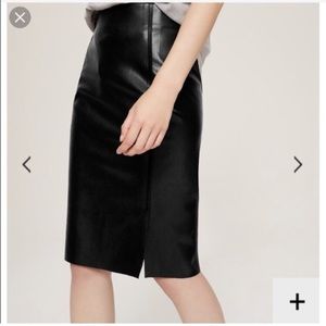 NWT Ann Taylor Loft Leather Skirt - 4